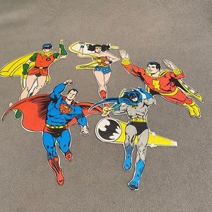 Vintage Superhero Wallpaper Cutouts